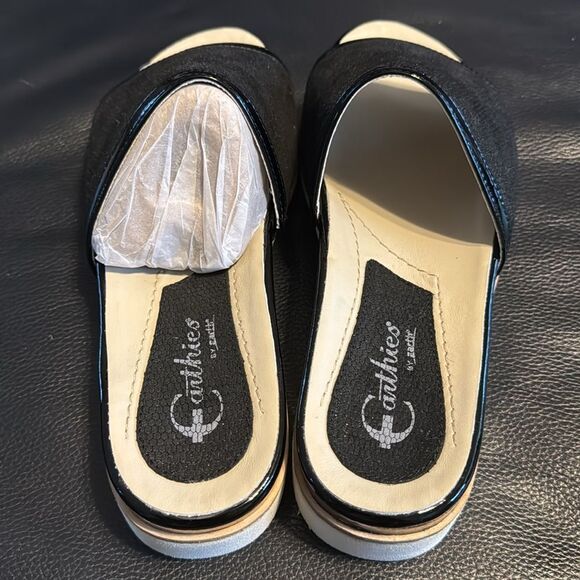 Earthies by Earth “Crete” Black Slides Sandals NWOB - Picture 7 of 7